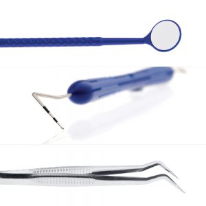 single use Periodontal 3 Piece Examination Kit with Ball Tip Probe used in diagnostic dental procedures